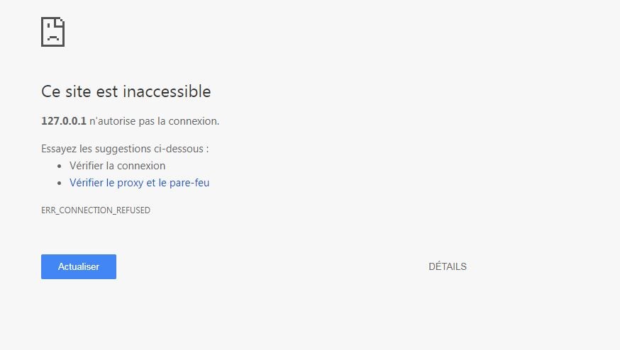 le site web bloqué