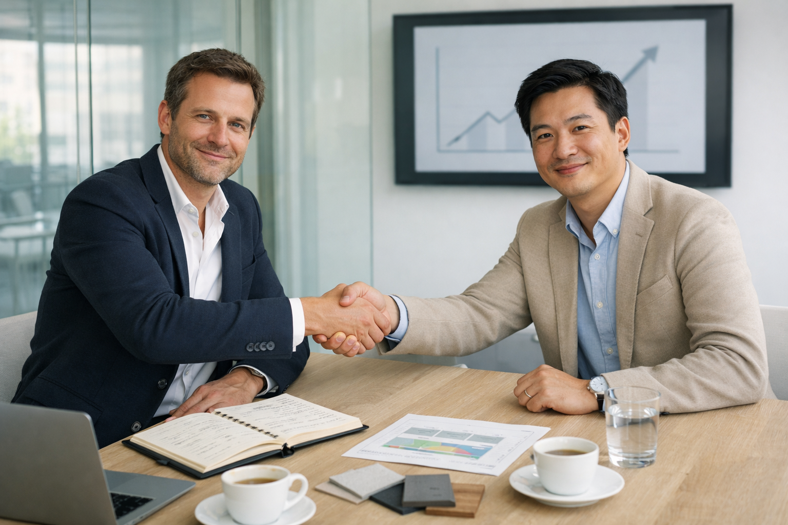 hand shaking meeting